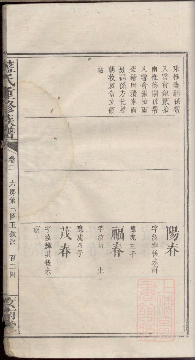 汪氏族谱辈分