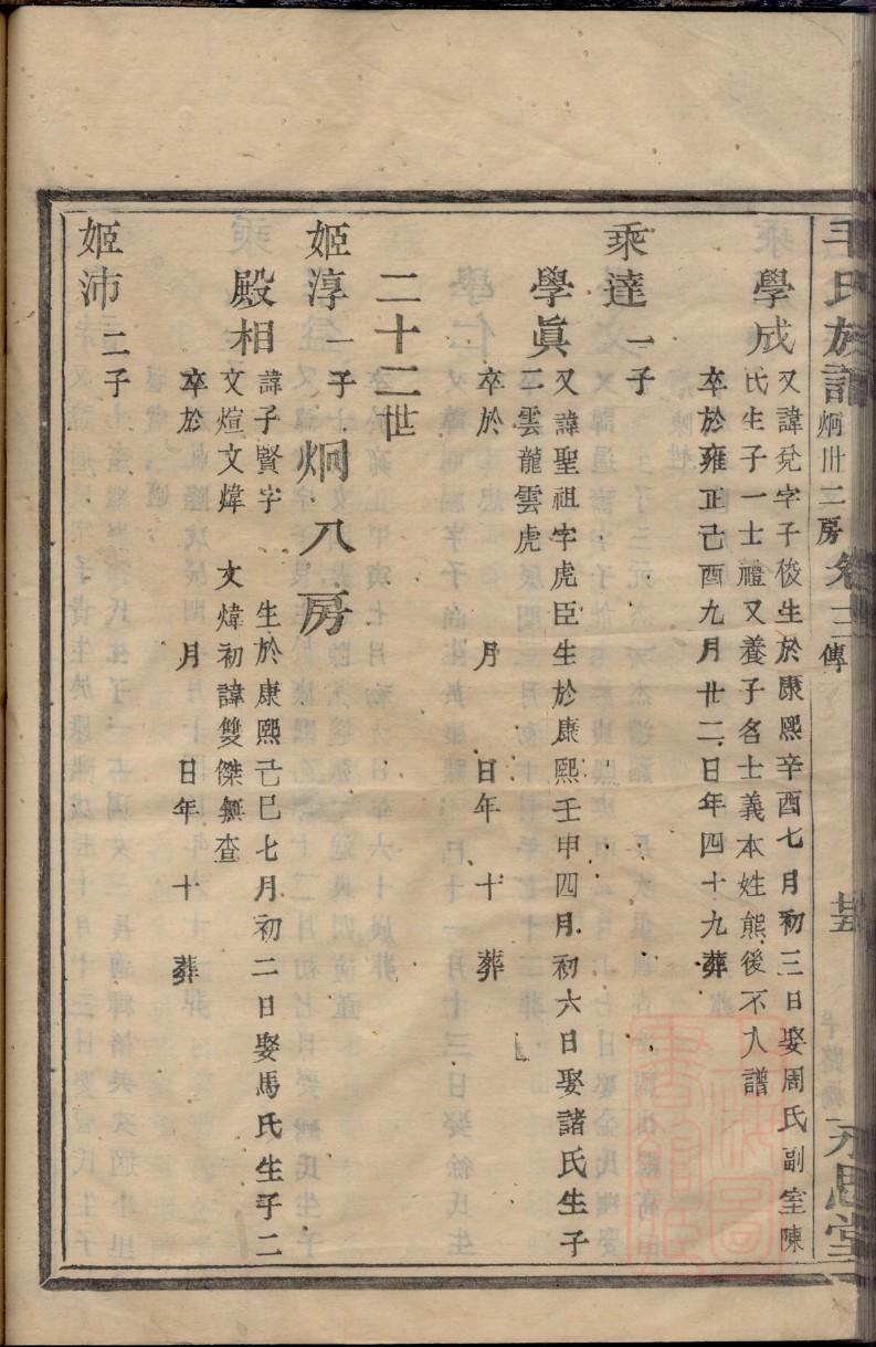 嵇氏族谱大全