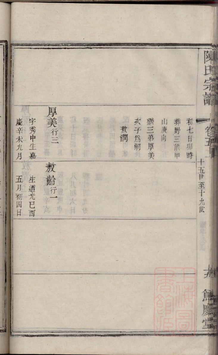 裴氏怎么查自己的字辈