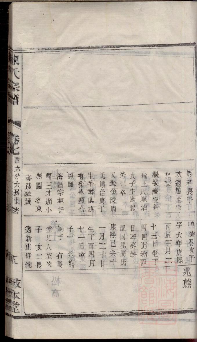许氏家谱中太岳堂的辈分