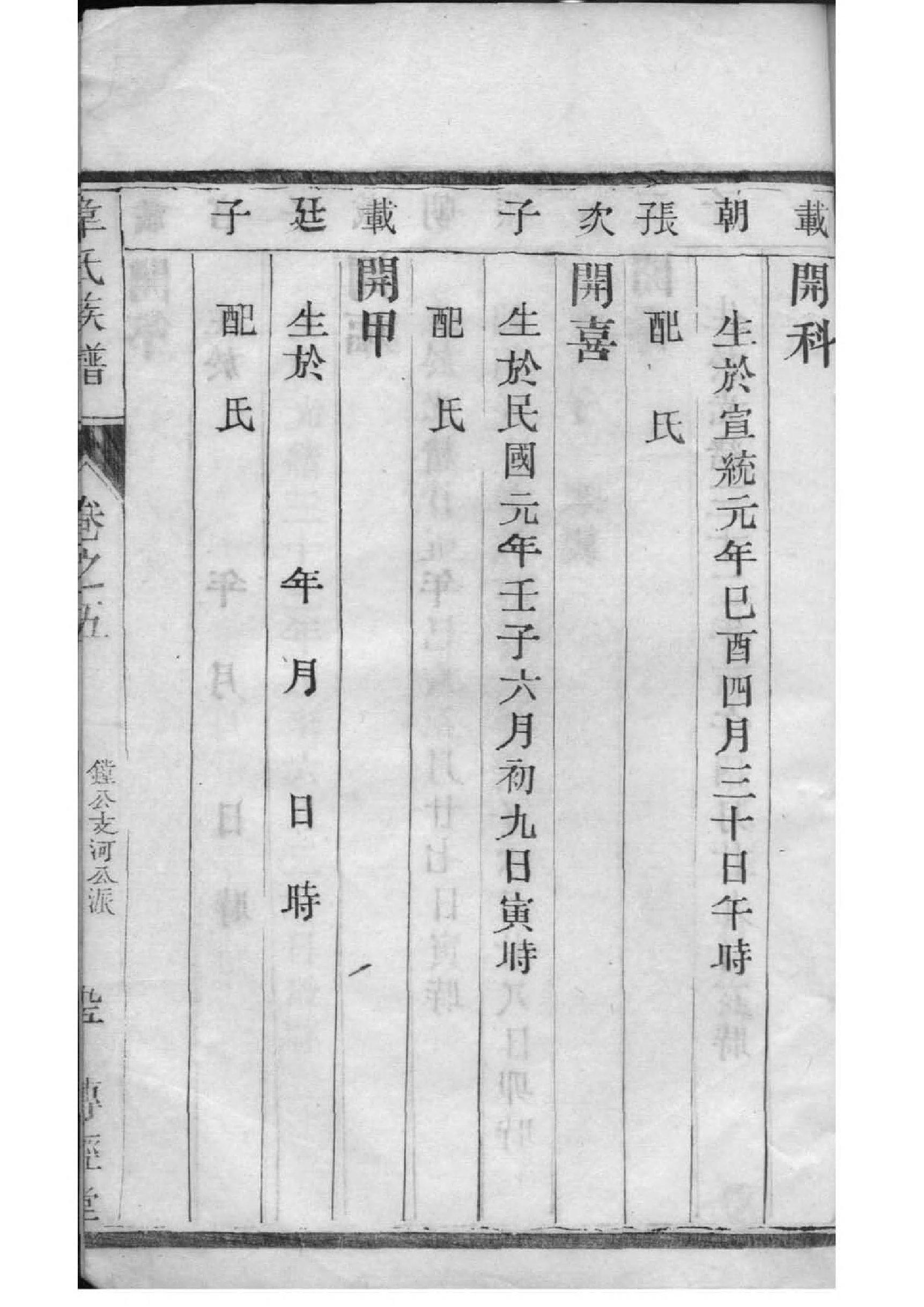 房氏族谱房台子