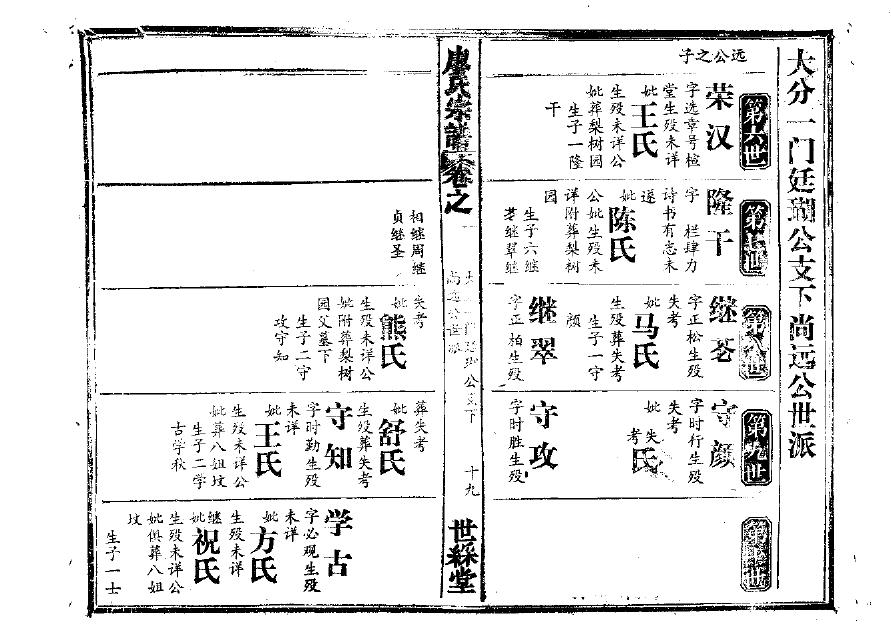 果氏族谱字辈查询表