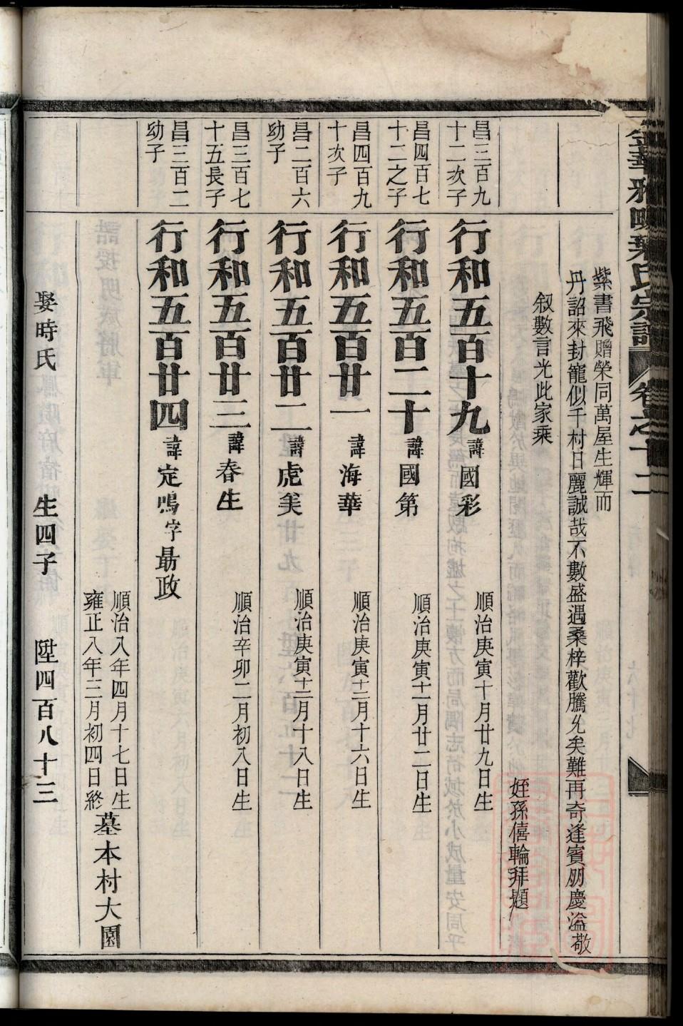 舜姓家谱辈分表