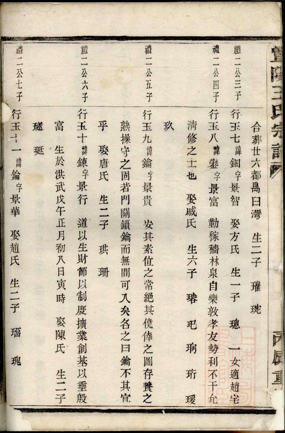 别氏家训