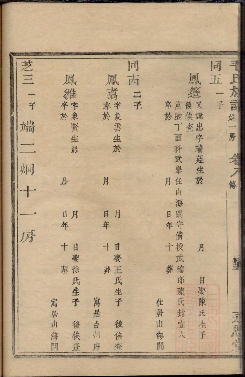 王姓的族谱