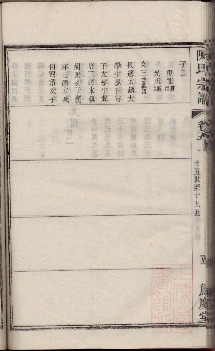 焦氏族谱字辈书