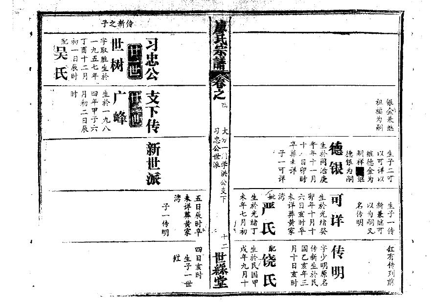 家族谱书模板