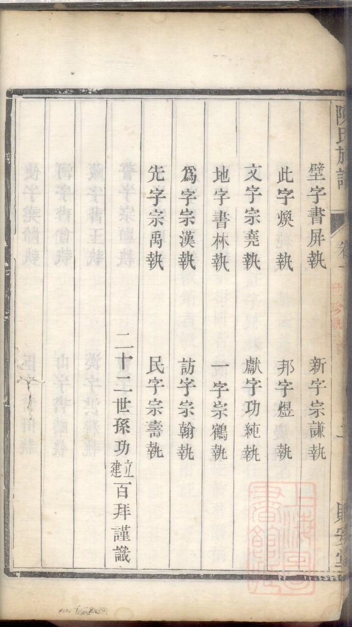 子车氏族谱字辈大全集