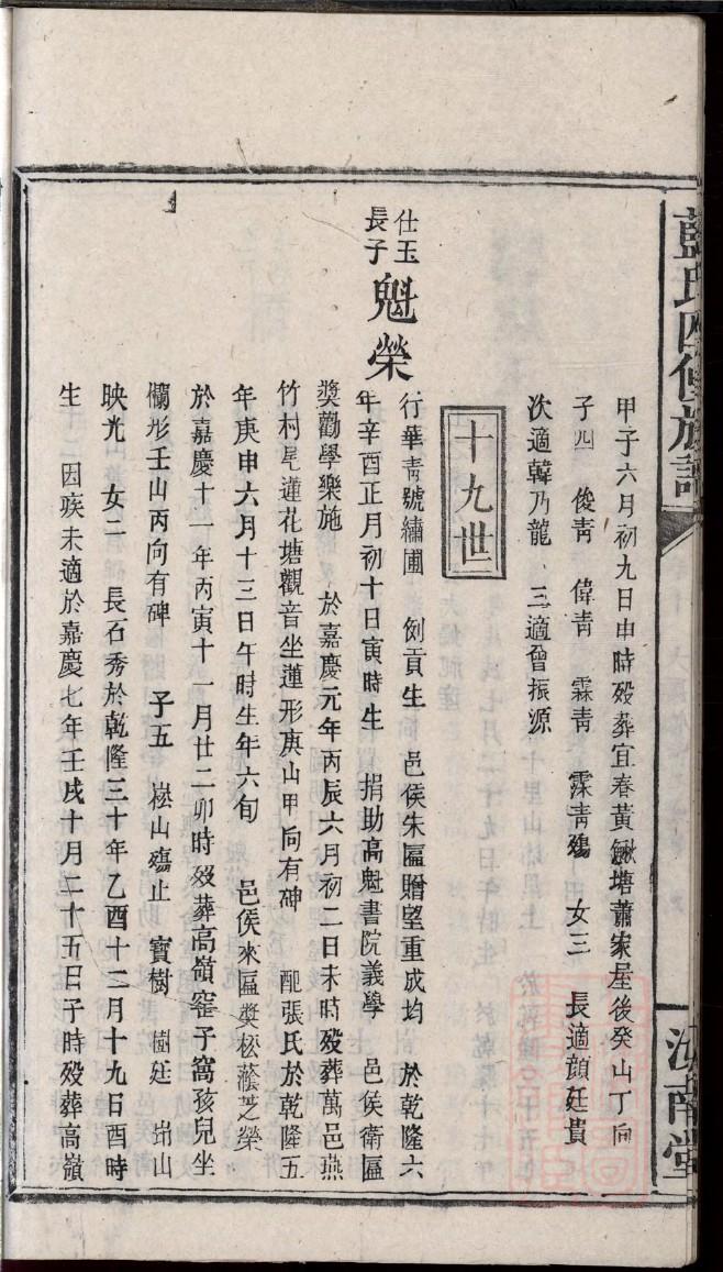 罗氏族谱江苏分支