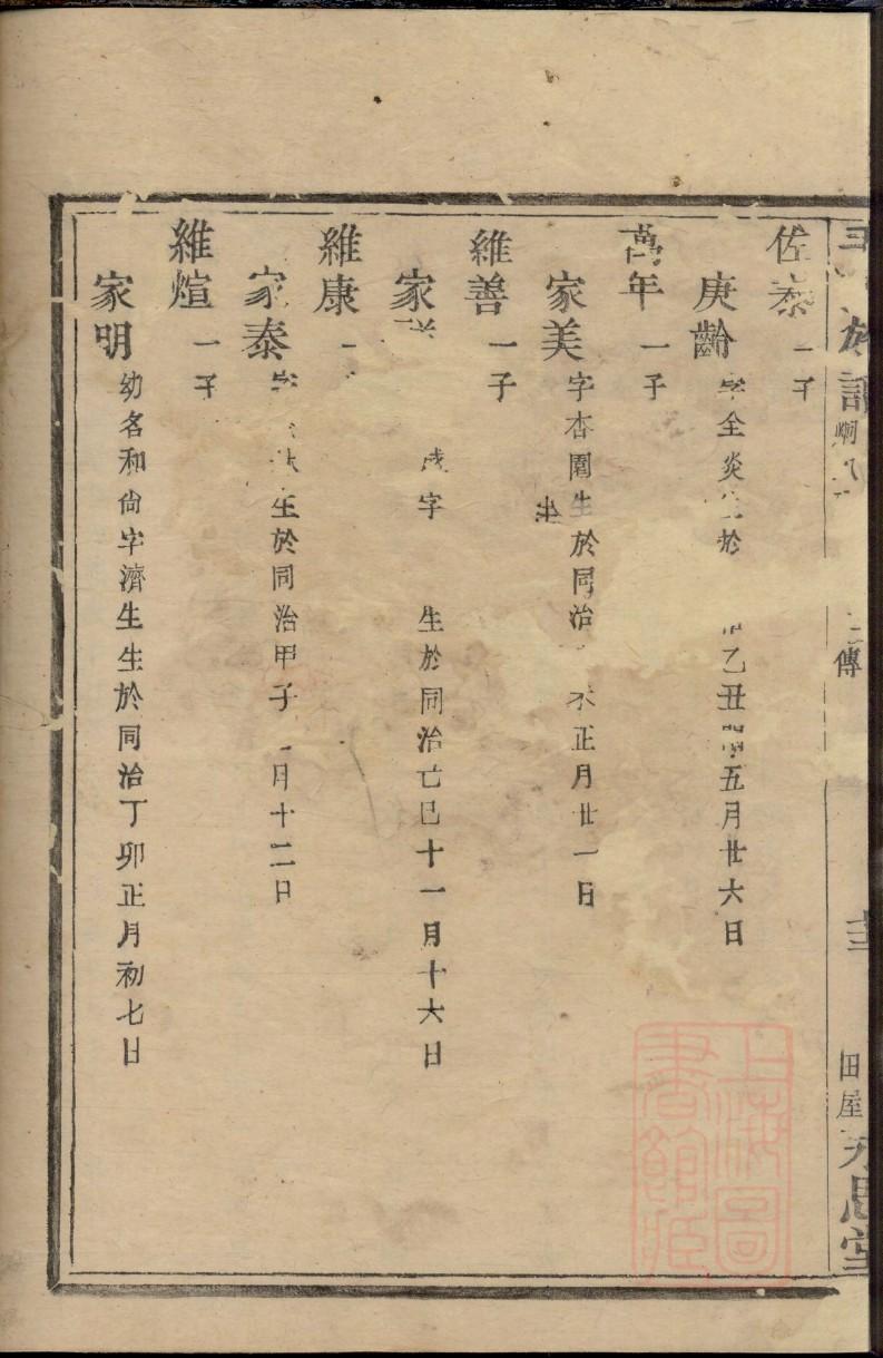 史氏族谱手写本图片
