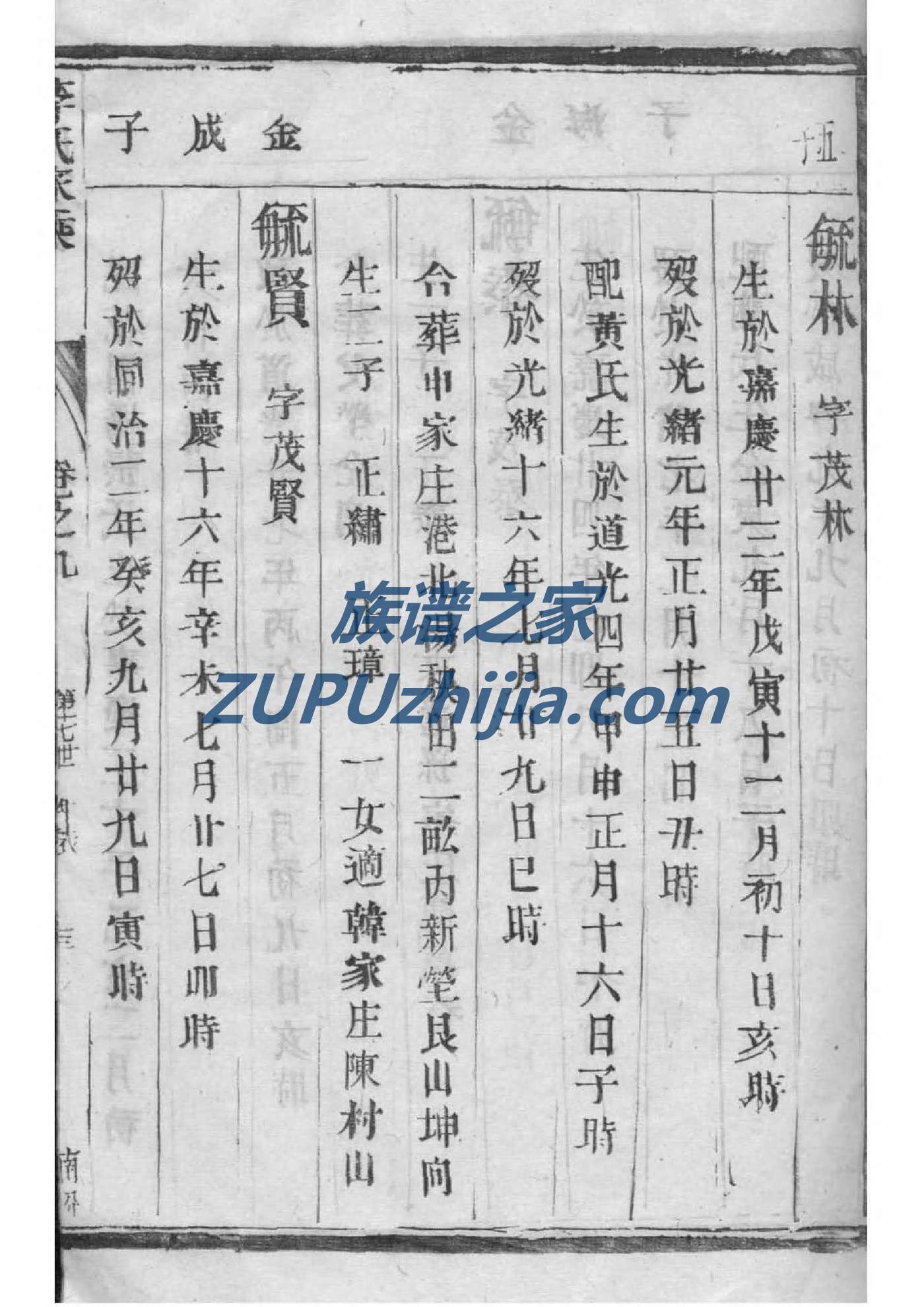 苏州张士成族谱