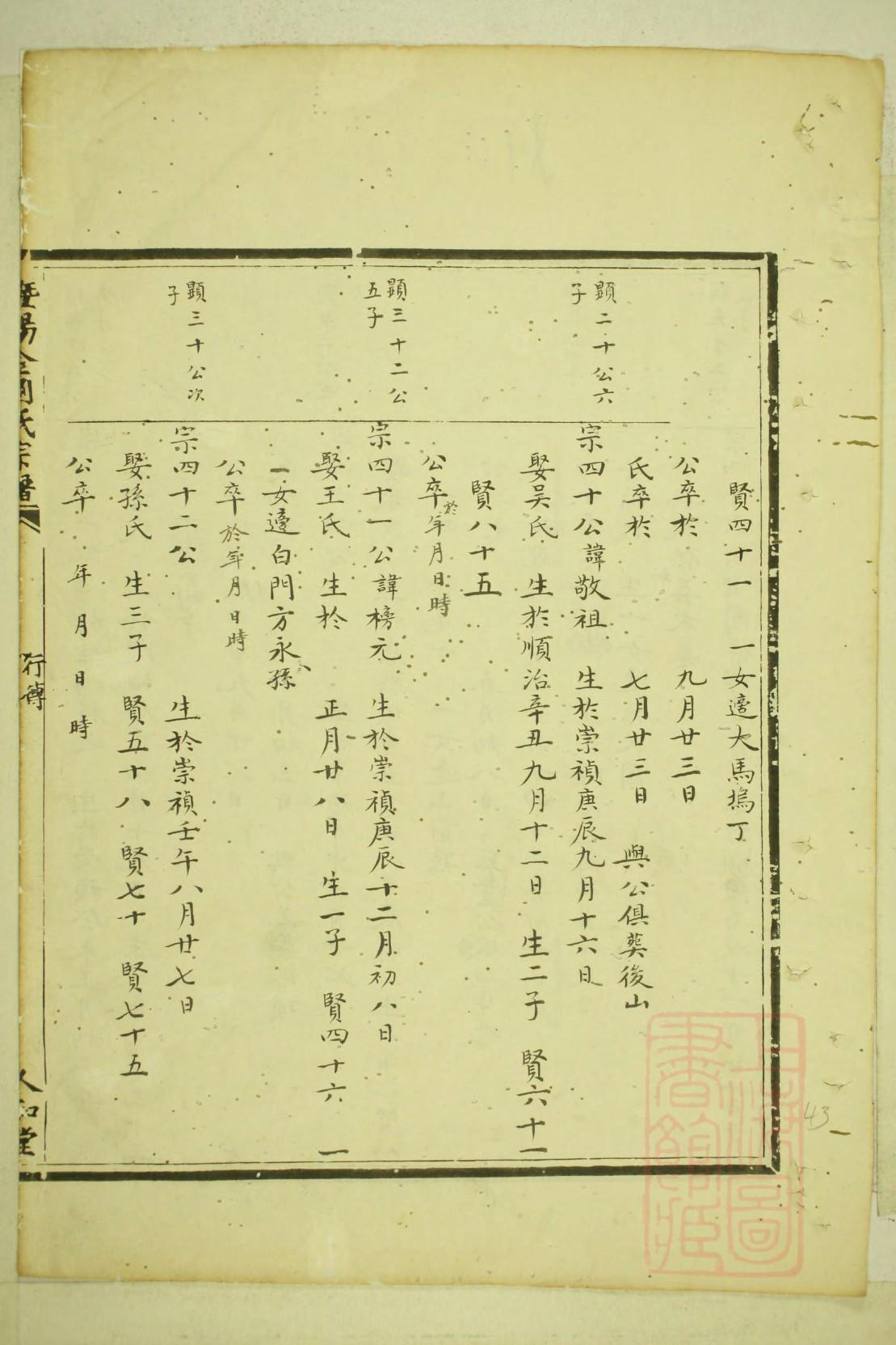 歧姓排辈顺序