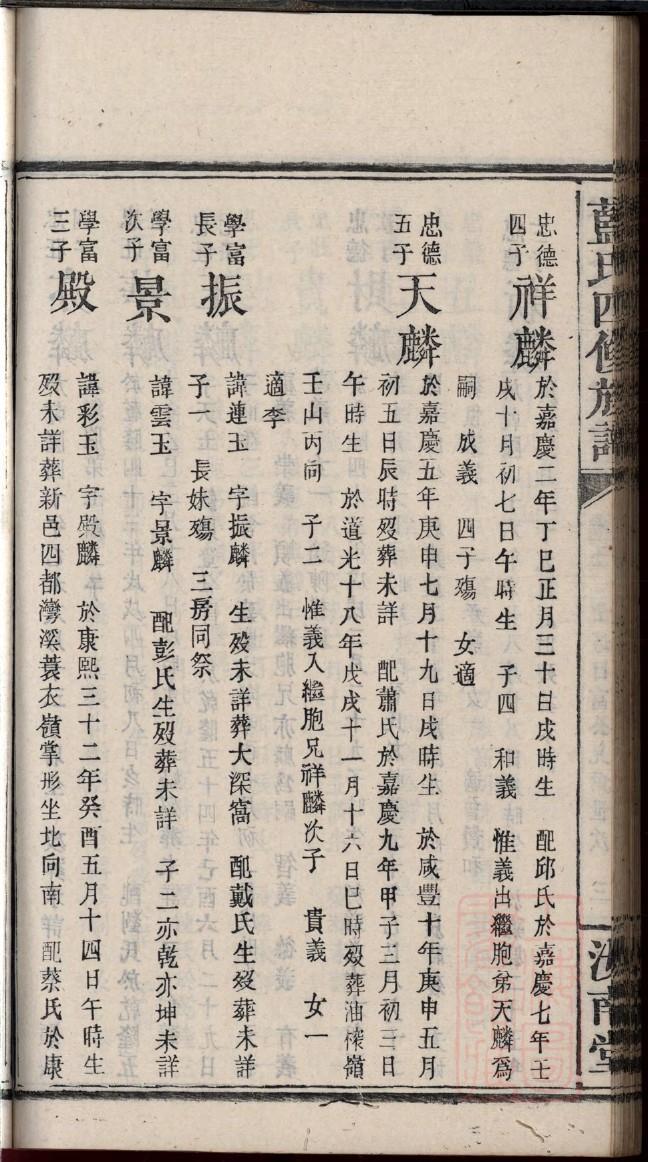宋氏族谱黑龙江分支