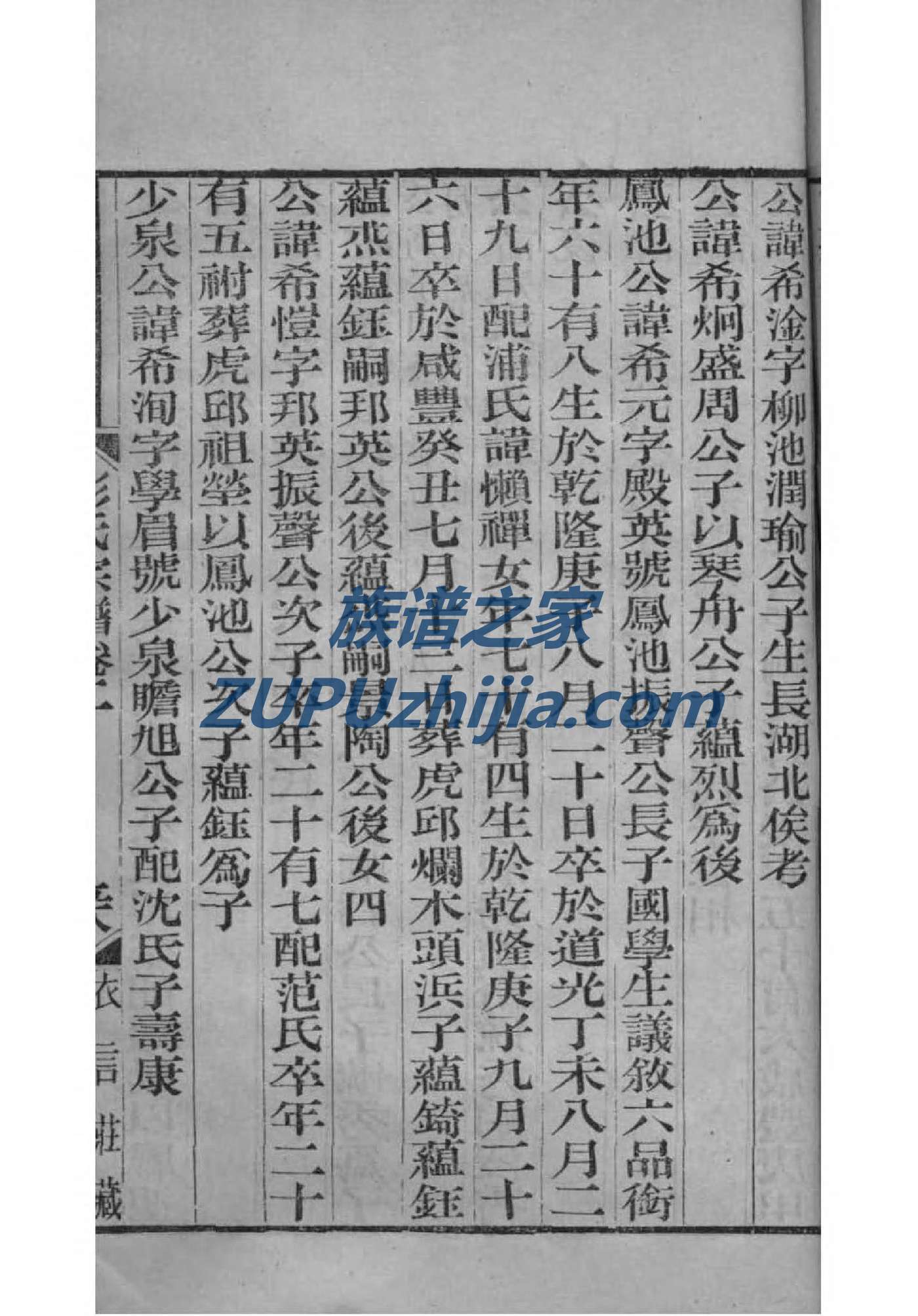 许氏家谱全部名单