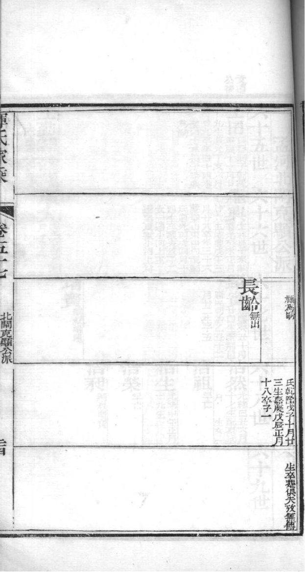 乔氏族谱字辈书