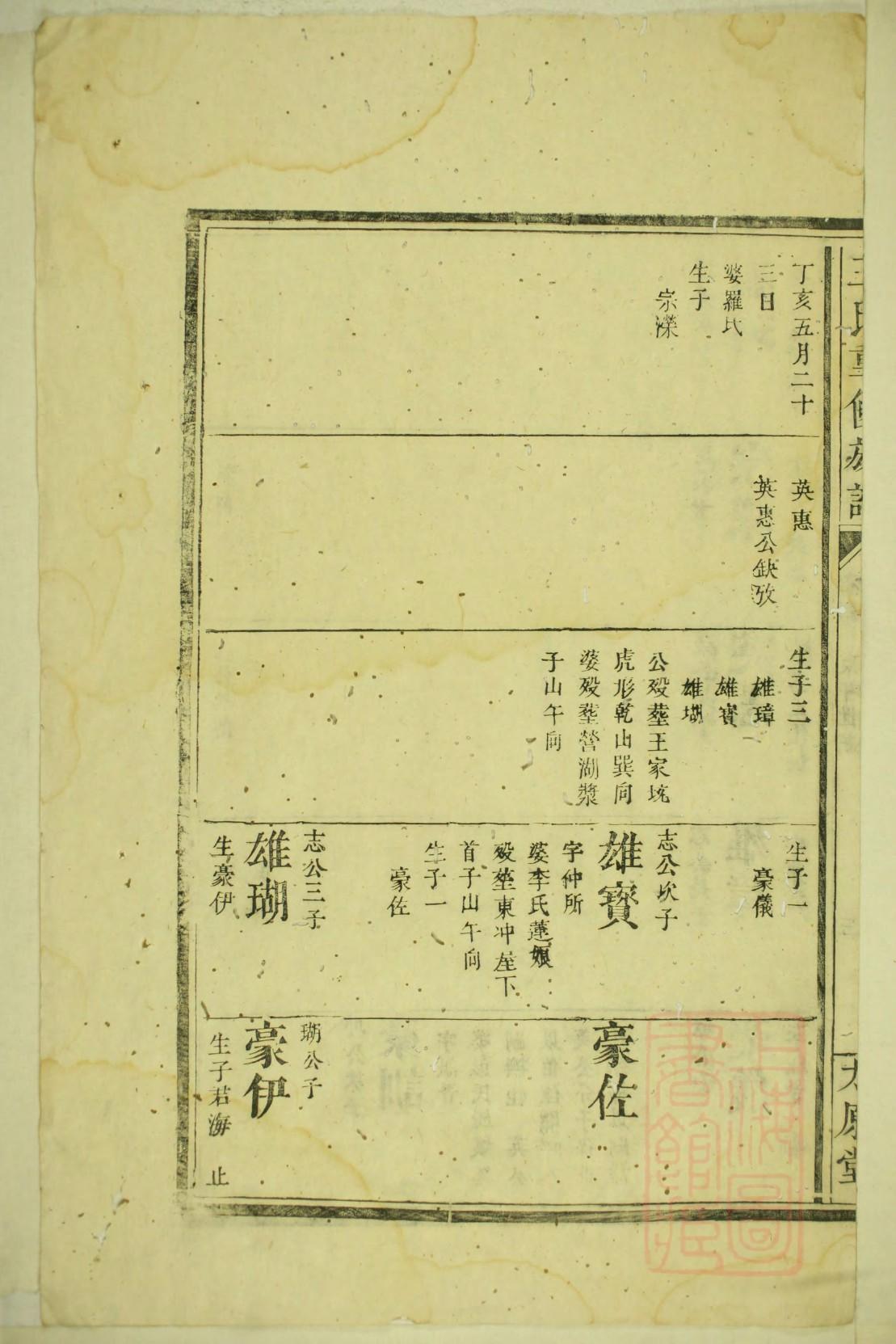 颜家族谱