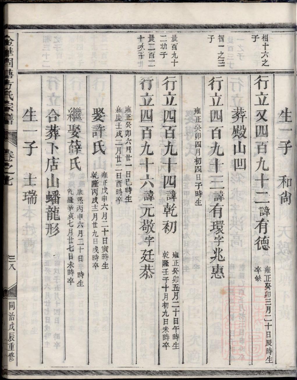 傅氏族谱广西分支