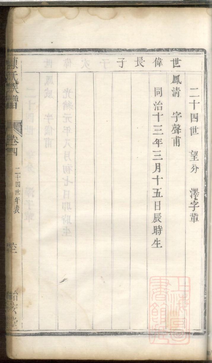 卫氏族谱字辈书