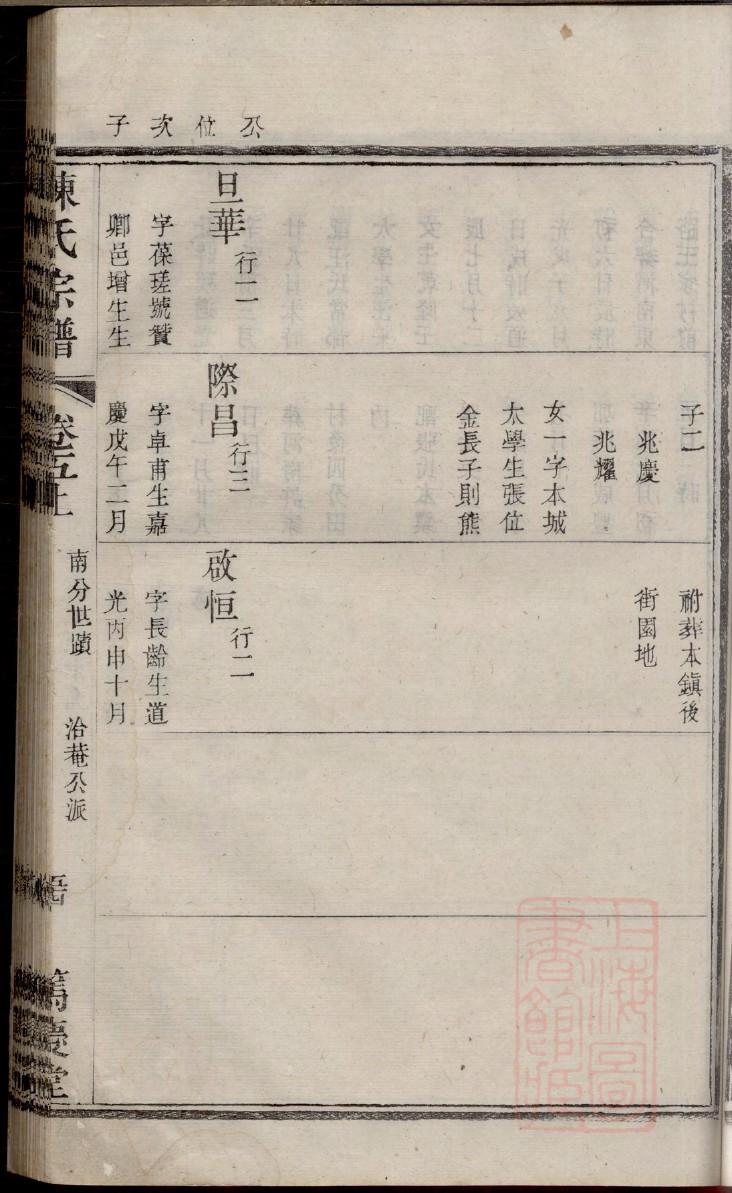 於氏族谱字辈书